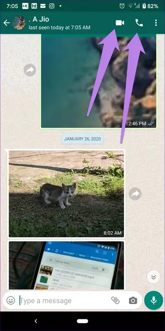 Video and Voice call icons