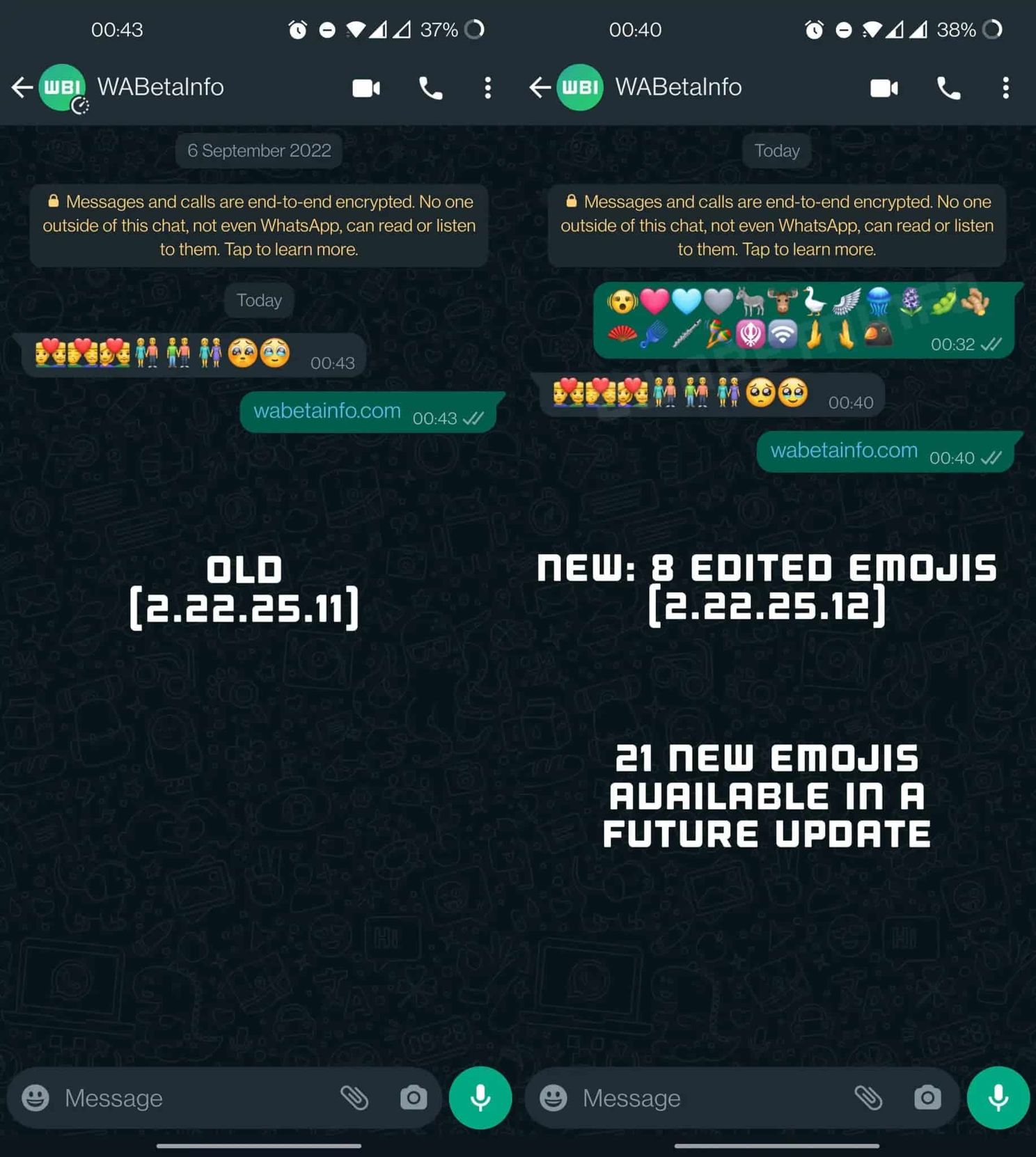 WhatsApp brings 21 new emojis
