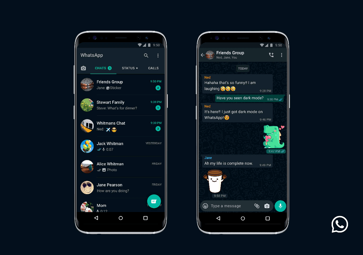 WhatsApp Dark Mode stable update now available for iOS and Android