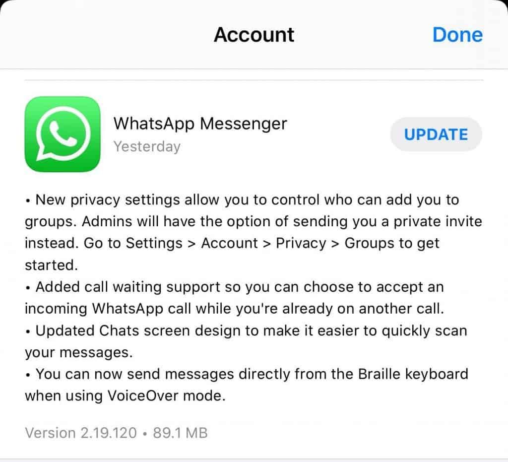 WhatsApp for iOS gets new chat design, call waiting, and more