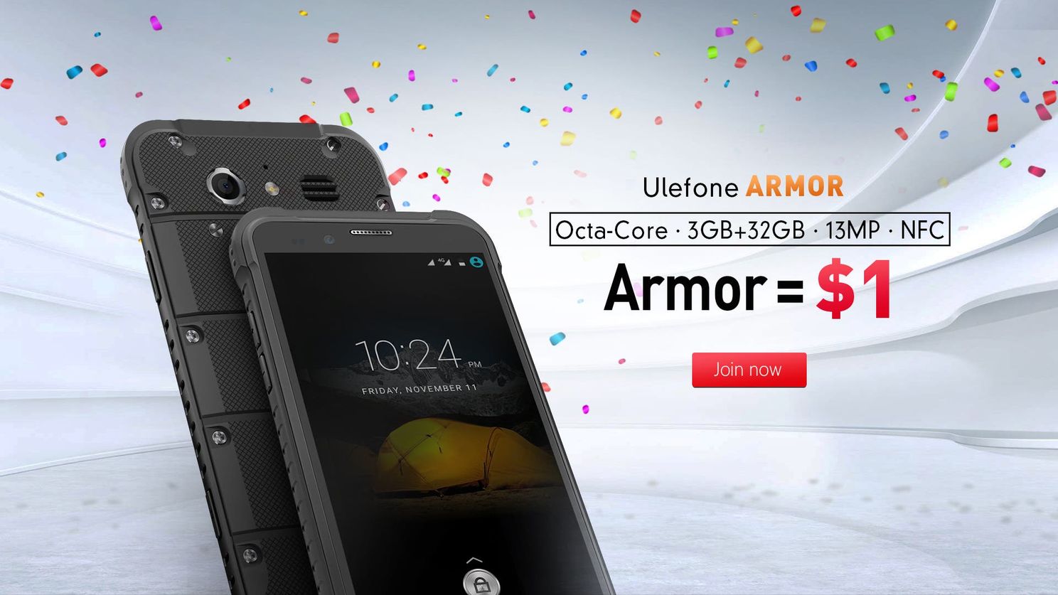 Ulefone Lottery: bet $1, win an IP68 Ulefone Armor