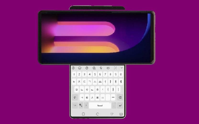 Odd LG smartphone with a rotating screen shown on live video