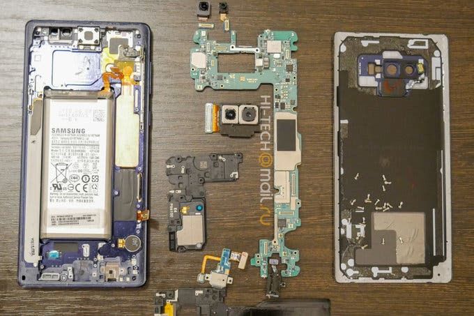 The first Galaxy Note9 teardown reveals water cooling system