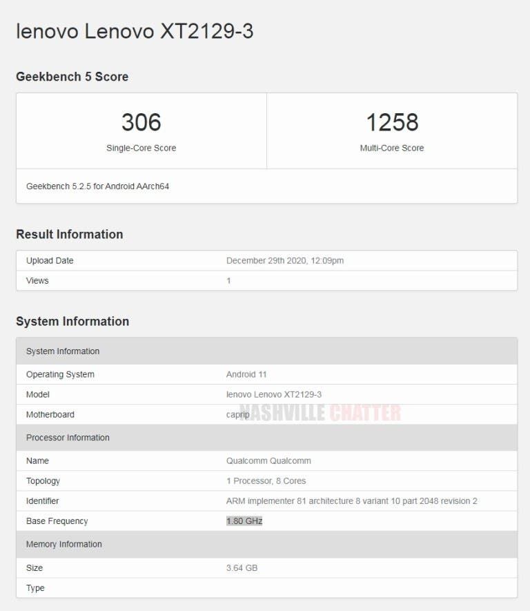 Motorola Capri Plus (XT2129-3) with Snapdragon 662 SoC appears on GeekBench