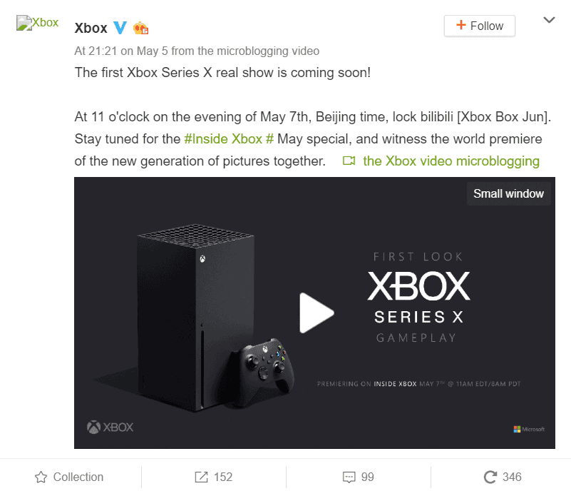 Microsoft Xbox Series X game play to premiere at 11 pm on May 7th