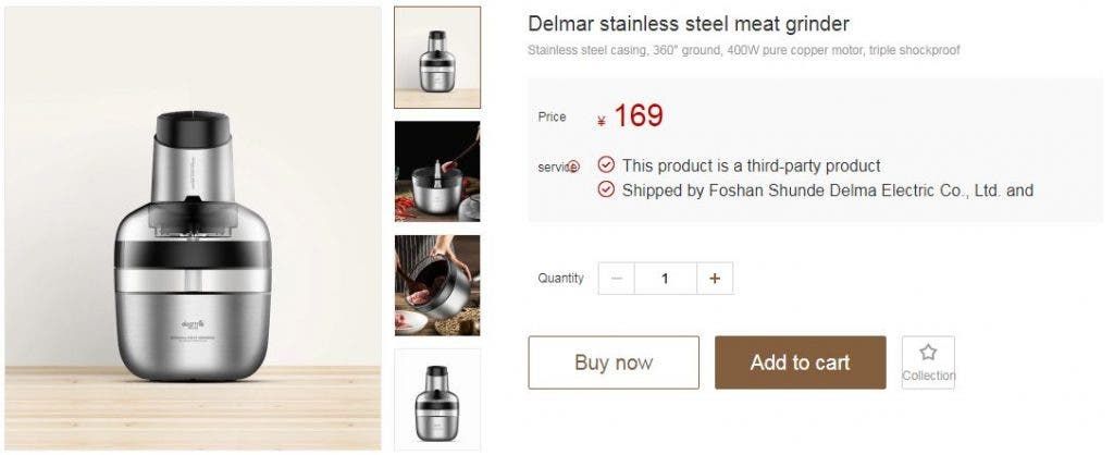 Xiaomi Deerma Stainless Steel Meat Grinder Hit The Shelves For 169 Yuan ($26)