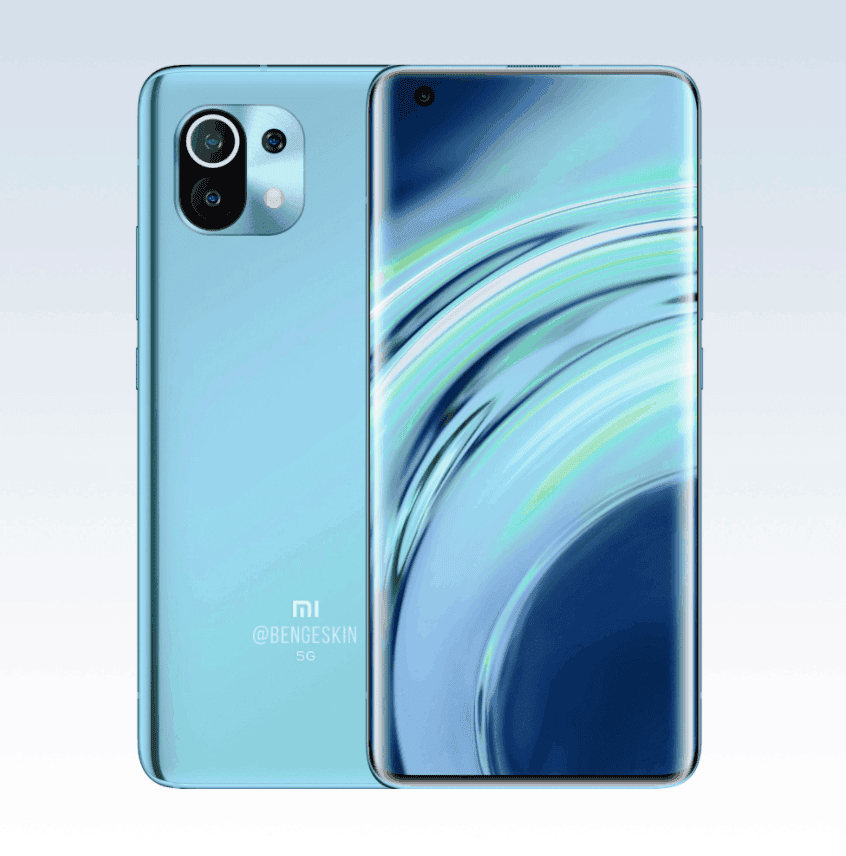 Xiaomi Mi 11 first high-definition render show a sleek design