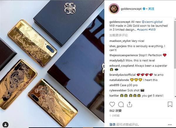 Xiaomi Mi 9 to get a 24K pure gold customized version