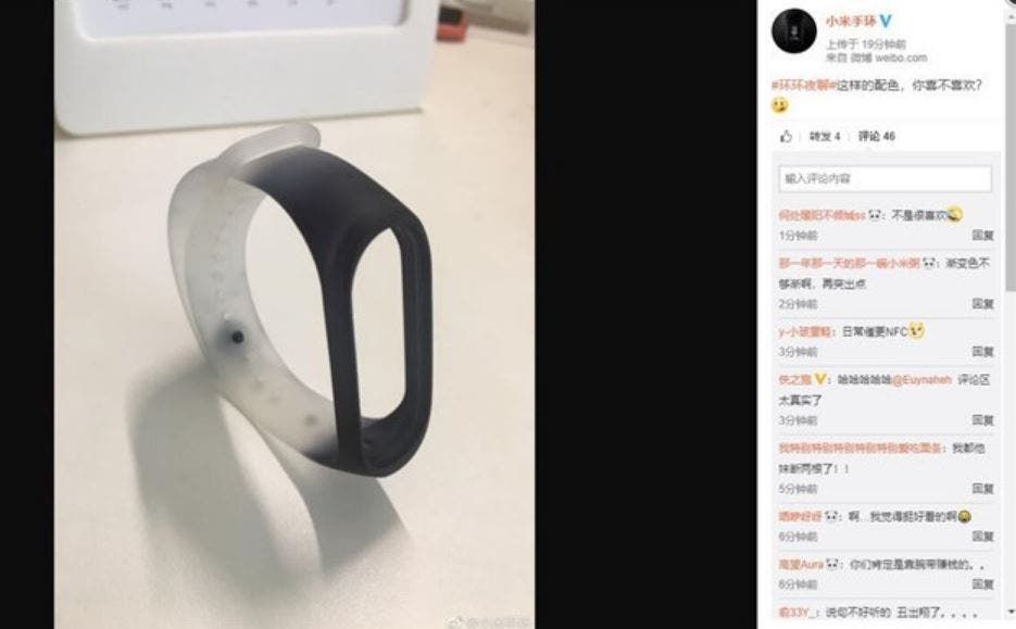 Semi-Translucent Xiaomi Mi Band 3 Wristband Appears Online