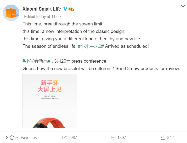 Xiaomi Mi Band series has sold more than 120 million pieces - Mi Band 6 gets a launch date