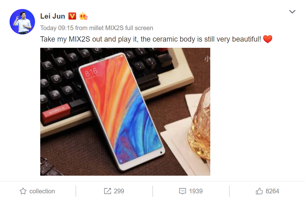 Xiaomi Mi MIX 4 may not use a slider design