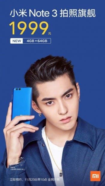 Xiaomi Releases Lower Version of Mi Note 3