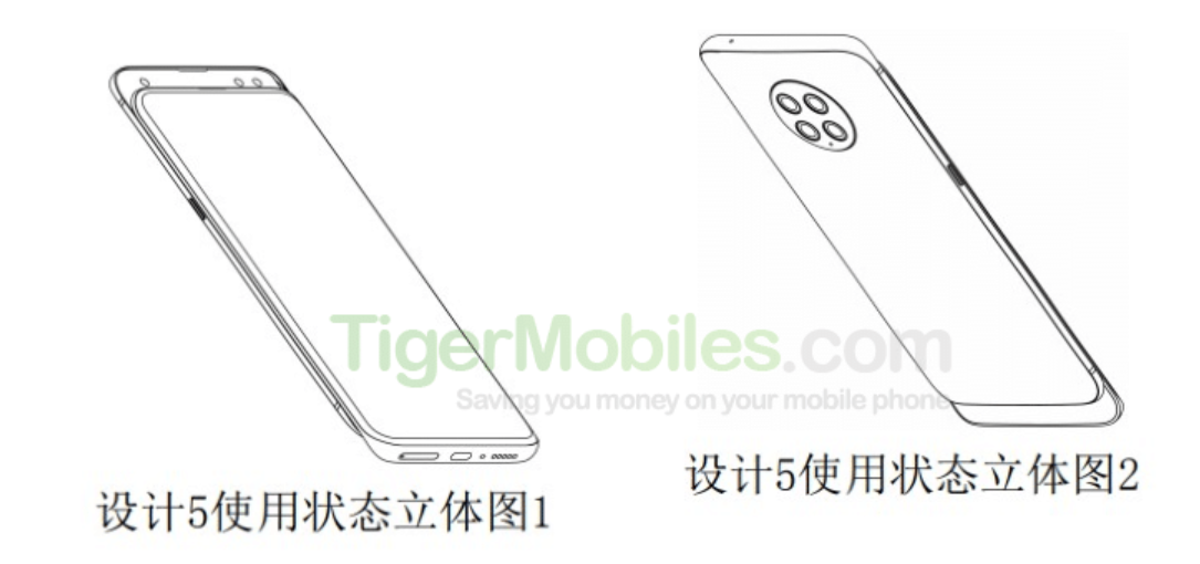 Xiaomi patent a smartphone with four-rear cameras and a slide design
