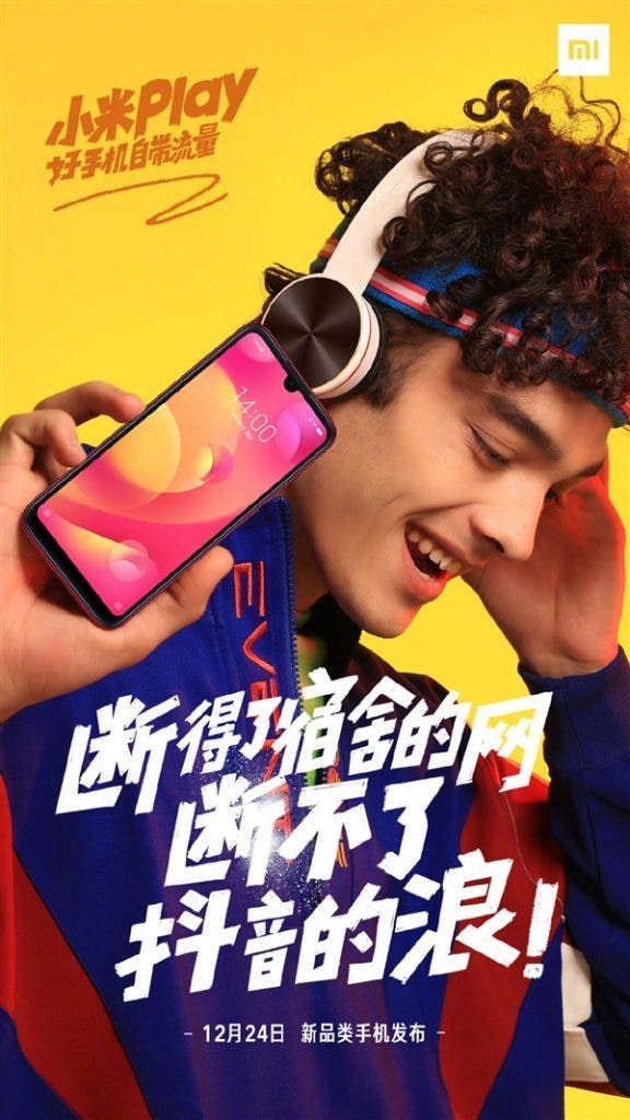 Xiaomi Play makes its first online appearance - uses a waterdrop display