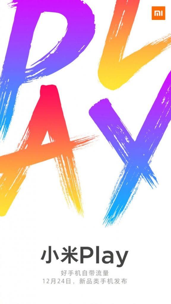 Xiaomi play launch event announced for December 24