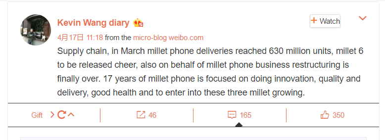 Xiaomi sold 6.3 million units this March, plans to sell 70 million by the end of 2017!