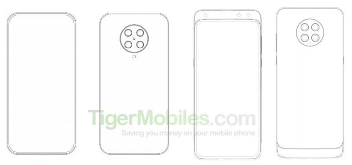 Xiaomi patent a smartphone with four-rear cameras and a slide design