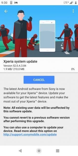 Android 9 Pie update finally arrive Xperia XZ2 Premium