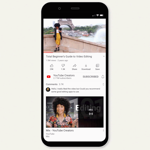 Google has updated the Youtube app with a lot of new features