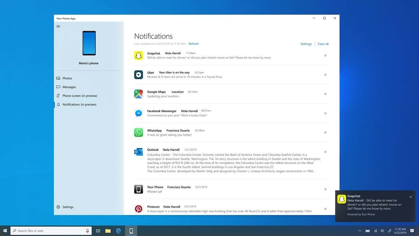 You will be able to copy and paste between Windows 10 and your phone soon
