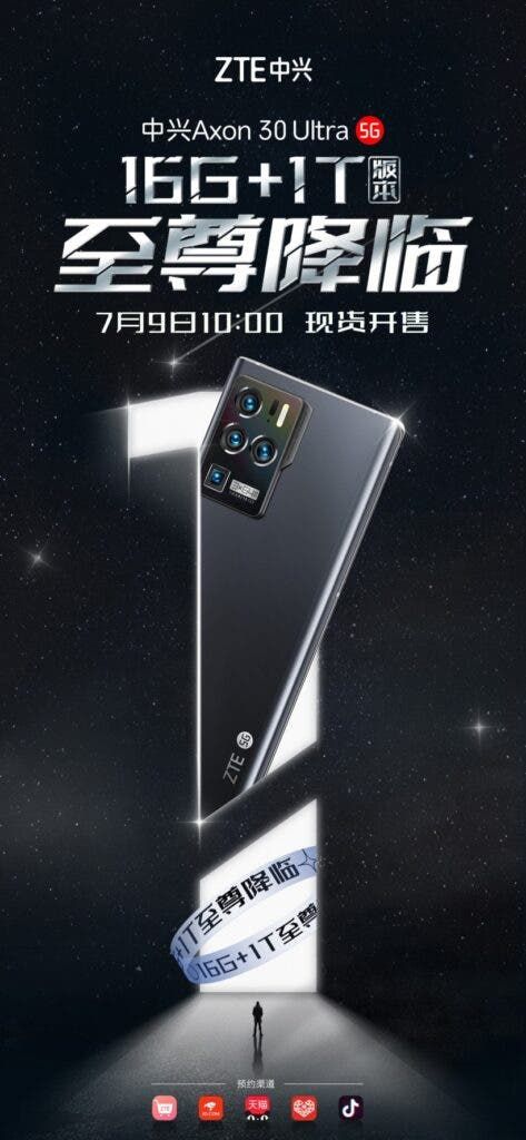 ZTE Axon 30 Ultra 16GB + 1TB version will be on sale again