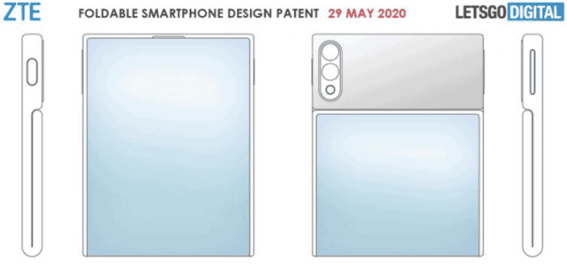 ZTE patents a foldable phone with a unique design