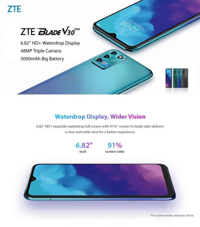 ZTE Blade V30 and V30 Vita go official with 64MP cameras