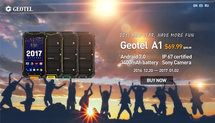 The new rugged Geotel A1 is now on sale for $69.99 ($30 off!)