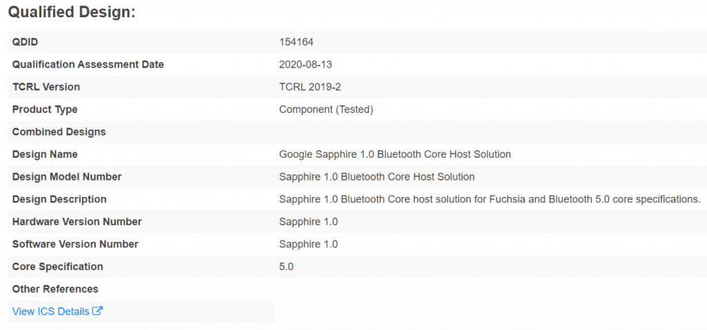 Google Fuchsia OS gets Bluetooth certification