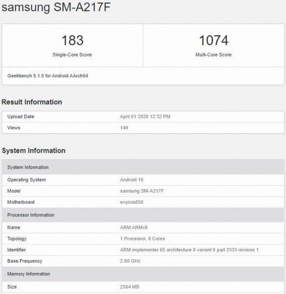 Galaxy A21s may be the first Samsung smartphone with the new Exynos 850 SoC
