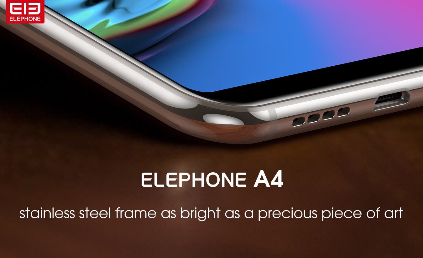 Elephone A4 with Top Notch, Glass Body & Stainless Steel Frame Coming Soon