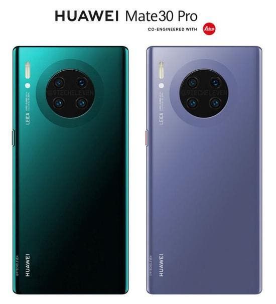 Huawei Mate 30 Pro Renderings Show Screen Ratio Close to 100%