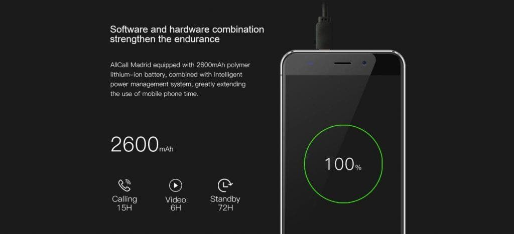 Battery endurance test : AllCall Madrid  vs IPhone 6s Plus