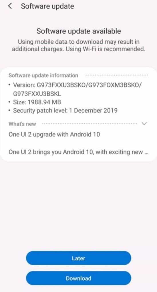 Samsung Galaxy S10 start receiving Android 10 in more countries