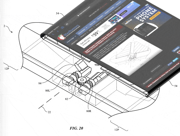 Apple foldable device patent exposure: uses a removable bezel to prevent display creases