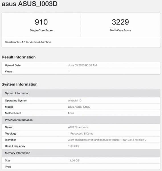 Asus ROG Phone III surfaces on GeekBench with 12GB of RAM