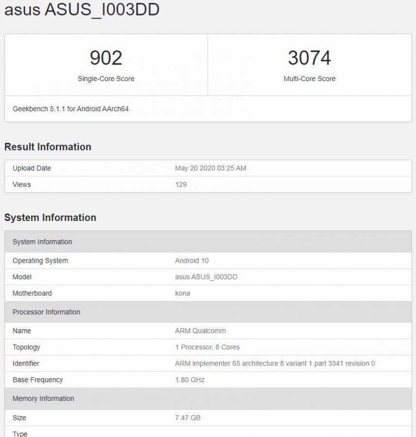 Asus ROG Phone 3 hits GeekBench and Wi-Fi Alliance