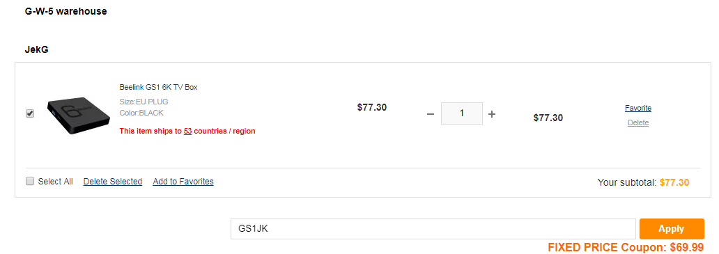 [6K TV Box From a Top Brand] Beelink GS1 at $69.99 [Coupon Inside]