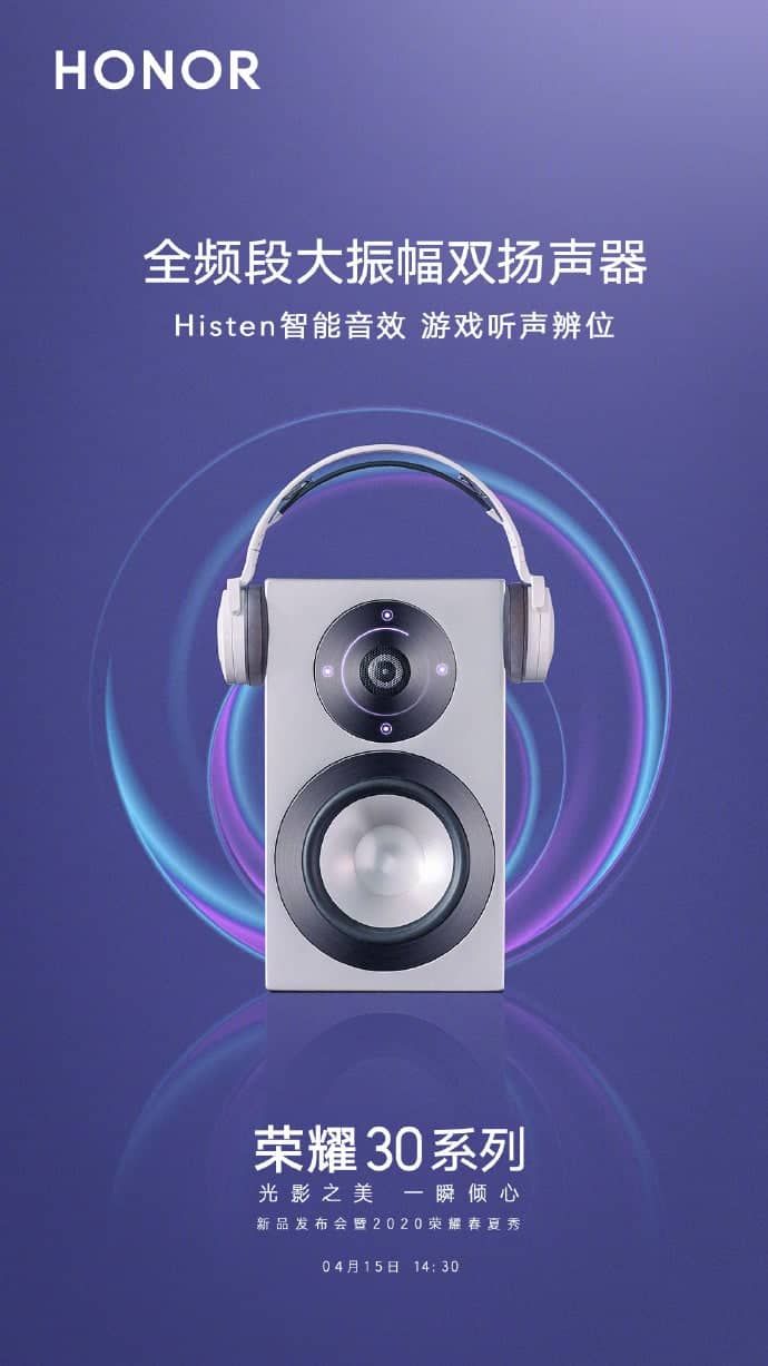 Honor 30 To Support 40W Charging and To Sport Dual-Speakers