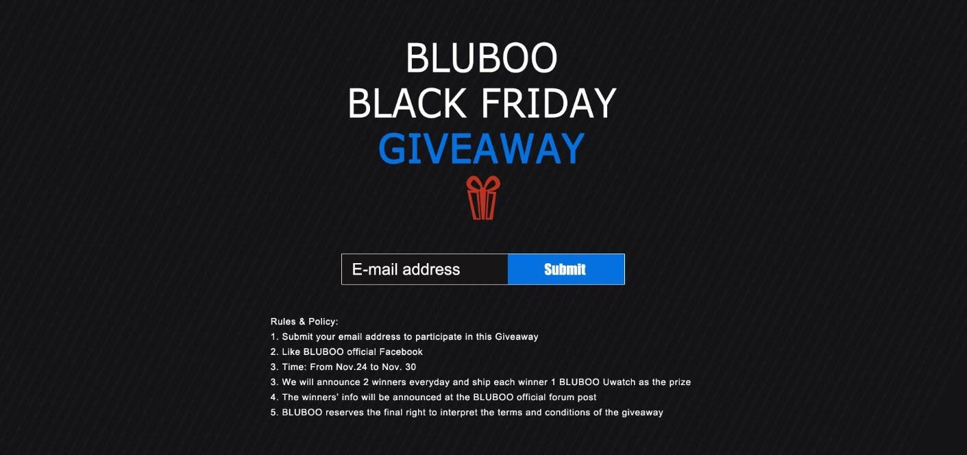 Black Friday with Bluboo devices