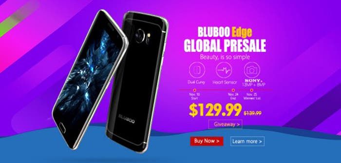 Bluboo Edge should be the first one of the dual-curvy design lineup