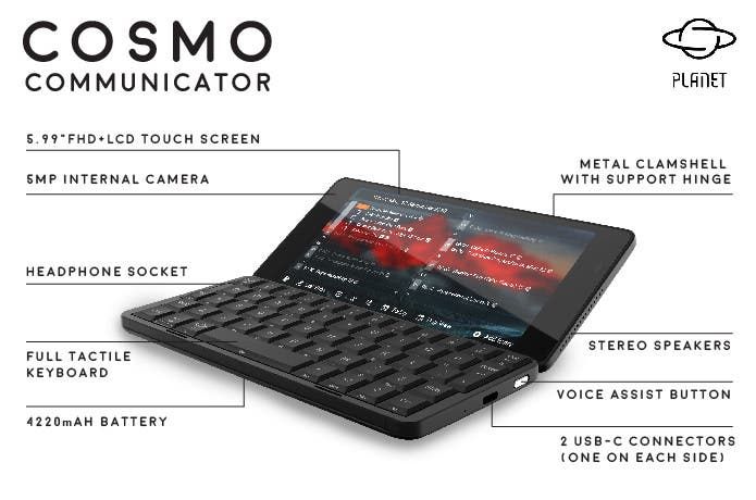 Cosmo Communicator or "smartphone" crowdfunded for $549