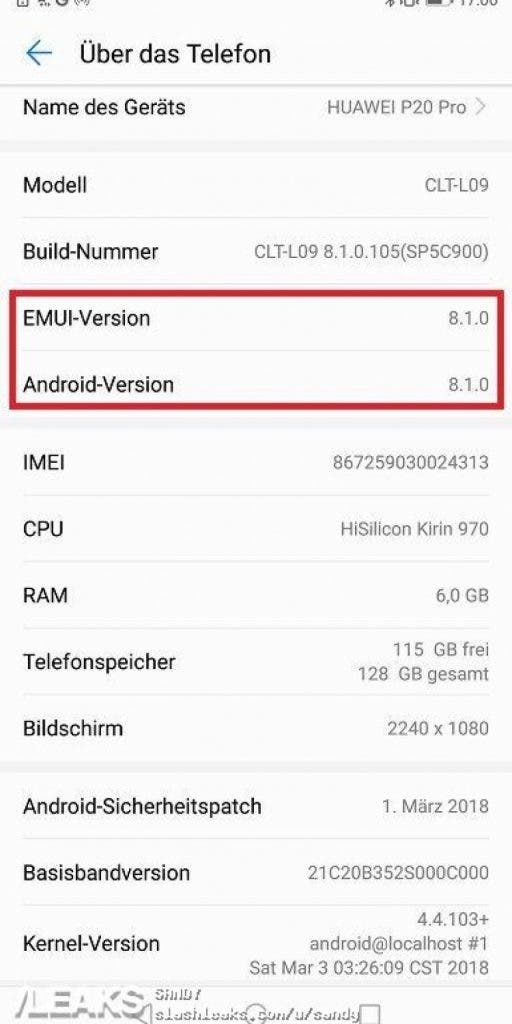Huawei P20 Pro Specs and Live Images Leaked