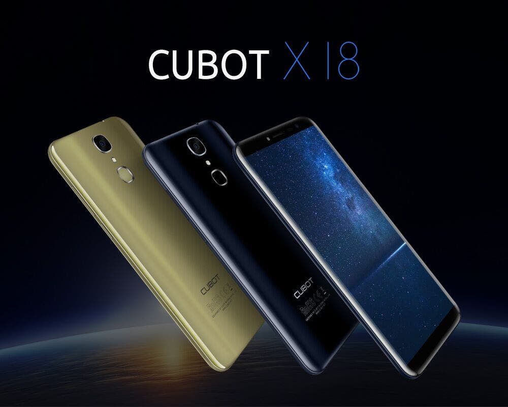 The Cubot X18 with 18:9 Display Aspect Ratio will be available in Gold and Dark Blue