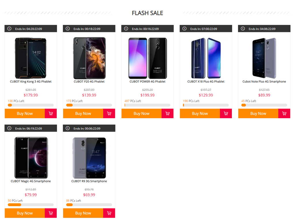 Four CUBOT phones available cheaper in the Gearbest Xmas sale