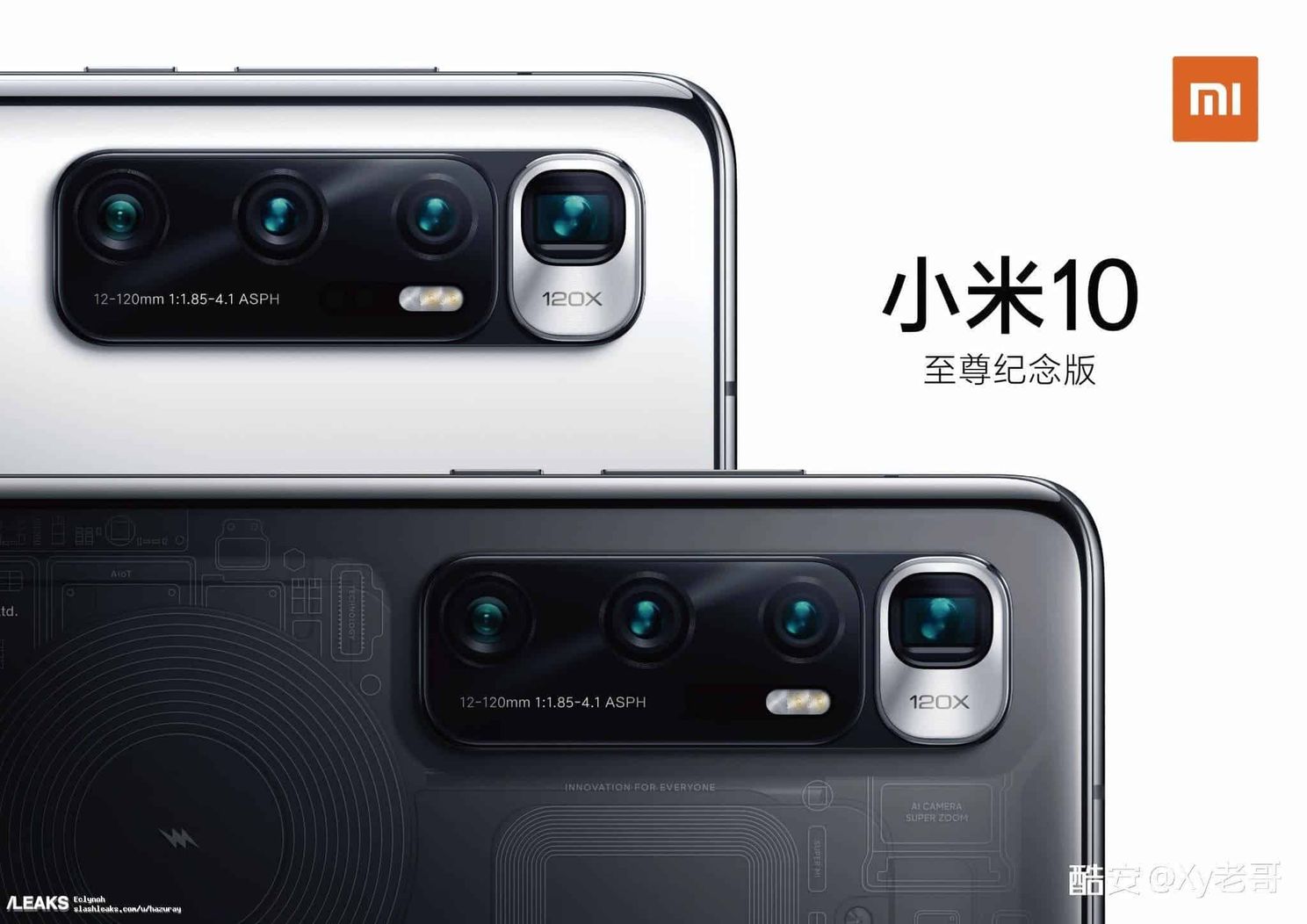 Xiaomi Mi 10 Ultra official photos reveal a large four-sensor camera