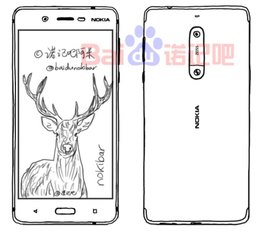 Nokia flagship appears on leaked design sketch with Carl Zeiss dual camera