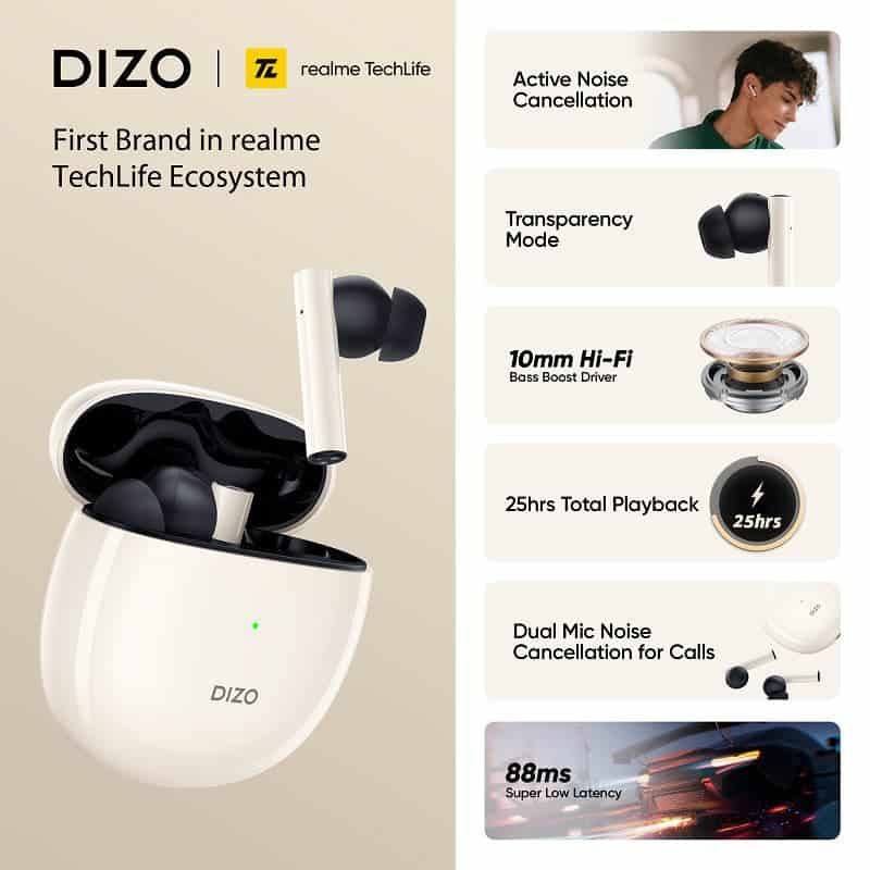 Realme Dizo GoPods, Dizo GoPods D and Dizo Watch emerge ahead of launch