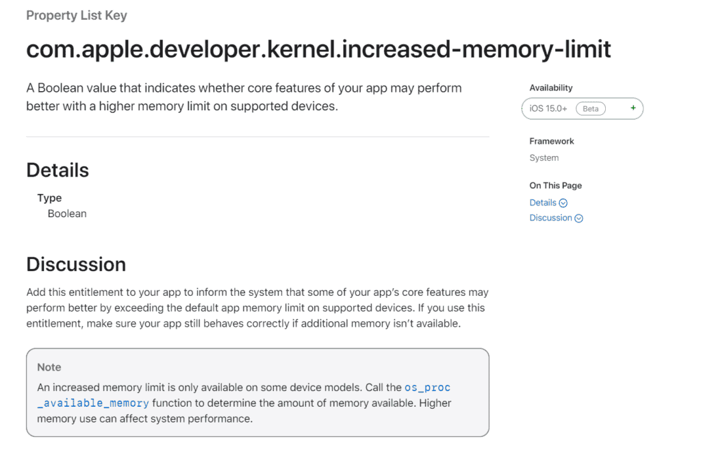 Apple iOS 15 will allow apps to request more memory