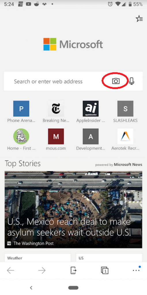 A new update is available for the Android version of Microsoft Edge app